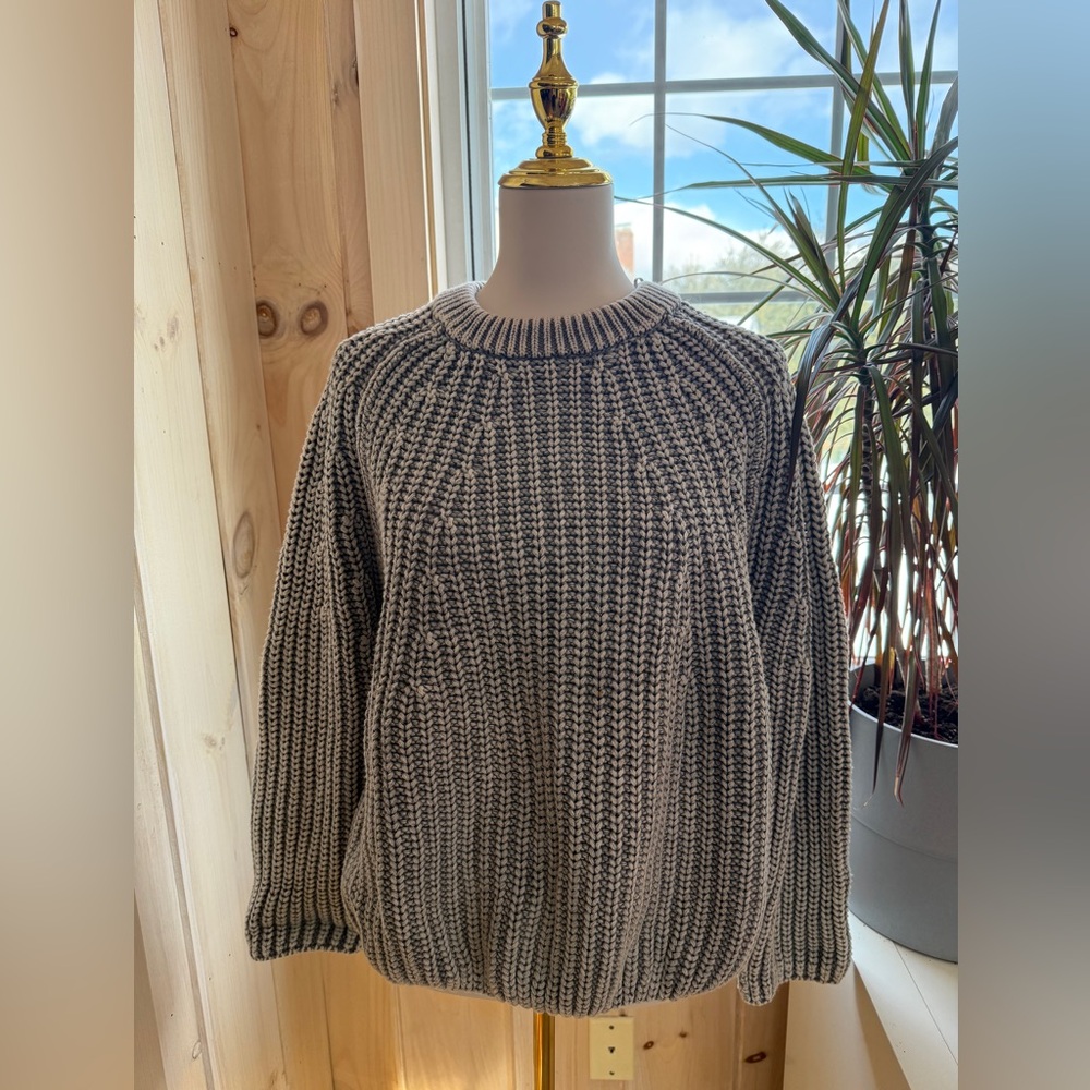 Free People Take Me Home Sweater grey blue size extra small